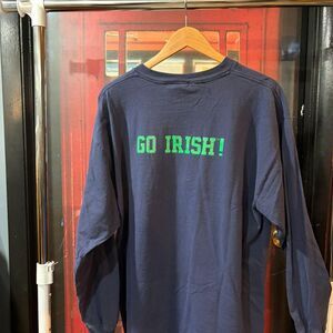 Vintage 1990s Notre Dame Fighting Irish Pinnacle Navy Long Sleeve Shirt XL NCAA